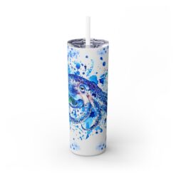Octopus Blue Floral 20oz Tumbler - Front