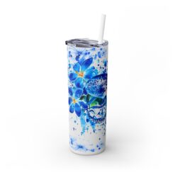 Octopus Blue Floral 20oz Tumbler - Left