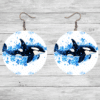 Orca Blue Floral Round Earrings - Lifestyle