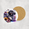 Shih Tzu in Flowers Ceramic Coaster - Lifestyle