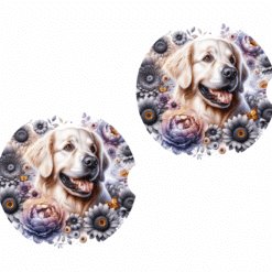 Giant Schnauzer in Flowers Ceramic Car Coaster Set (Copy)