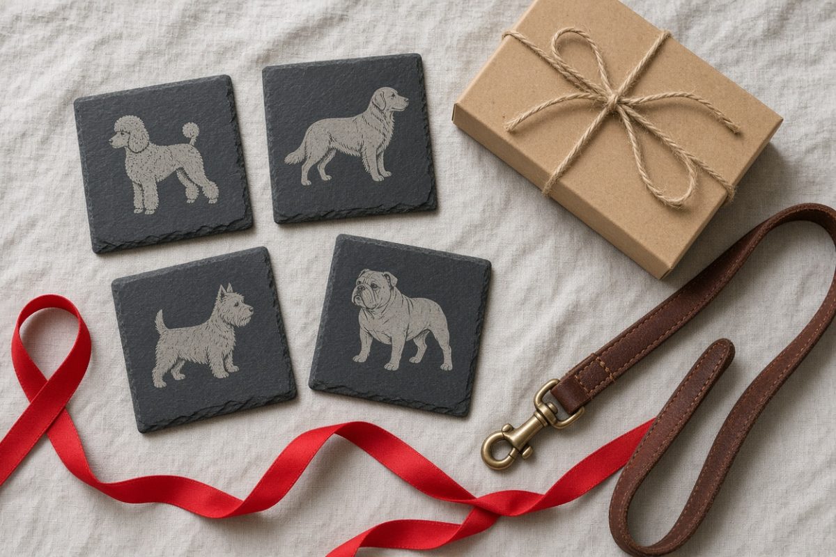 dog breed coaster set