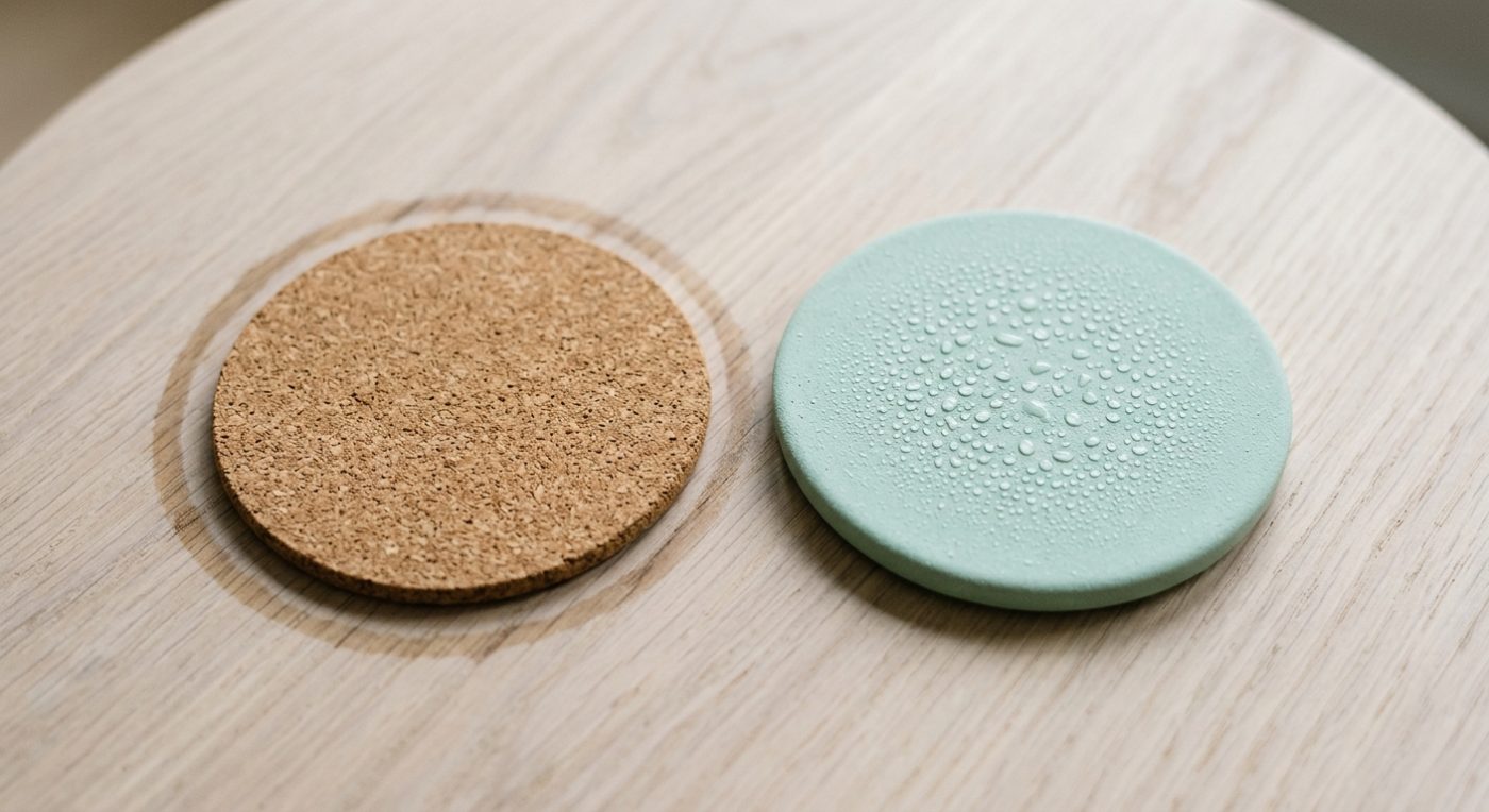 cork vs ceramic coasters